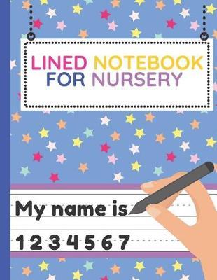 Lined Notebook For Nursery: Workbook of Dotted Lined Handwriting Practice Paper Sheet Book for Girl, Boy, Kid, Toddler, Preschool, Kindergarten, Nursery, Elementary - Beginner Writing Notebook (Cute Blue Stars)