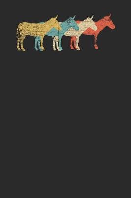 Donkey Retro: Donkeys Notebook, Dotted Bullet (6 x 9 - 120 pages) Animal Themed Notebook for Daily Journal, Diary, and Gift