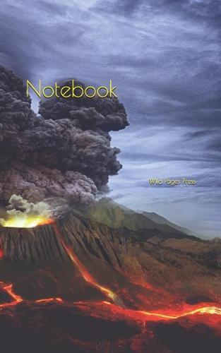 Notebook: Landscape volcano eruption lava mountain smoke