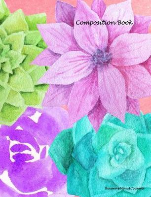 Composition book: Designed for visual learners - botanical, floral and leaf images on each page page act as memory stimulus for class notes