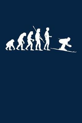 Evolution Skifahrer: Notizbuch / Notizheft f r Ski Schi Ski-Fahren Schi-Fahren A5 (6x9in) liniert mit Linien