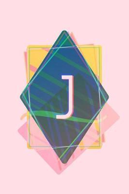 J: Pink Pastel Vaporwave Aesthetic Monogram Journal / Composition Notebook with Initial - 6 x 9 - College Ruled / Lined