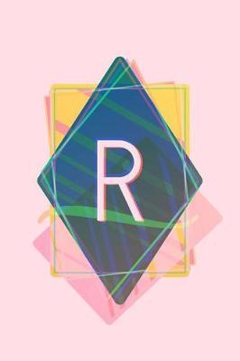 R: Pink Pastel Vaporwave Aesthetic Monogram Journal / Composition Notebook with Initial - 6 x 9 - College Ruled / Lined