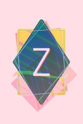 Z: Pink Pastel Vaporwave Aesthetic Monogram Journal / Composition Notebook with Initial - 6 x 9 - College Ruled / Lined