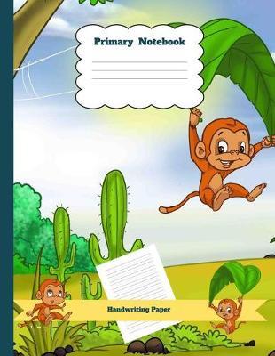 Primary Notebook Handwriting Paper: Flying Monkey Theme Dashed Mid Line School Exercise Book Plus Sketch Pages for Boys and Girls
