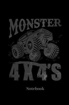 Monster 4x4 Notebook: Lined journal for big cars, motor sports and monster truck fans - paperback, diary gift for men, women and children