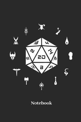 Notebook: Lined notebook for fantasy role play game fans, boardgame and tabletop player - notebook for men, women, kids and children