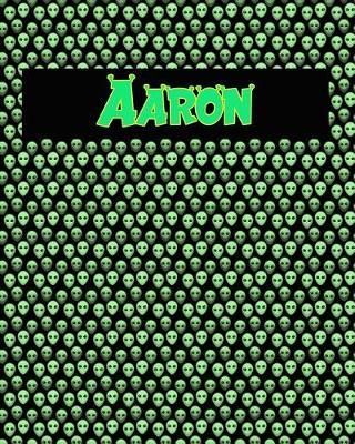 120 Page Handwriting Practice Book with Green Alien Cover Aaron: Primary Grades Handwriting Book