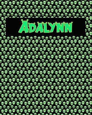120 Page Handwriting Practice Book with Green Alien Cover Adalynn: Primary Grades Handwriting Book
