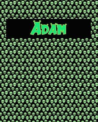 120 Page Handwriting Practice Book with Green Alien Cover Adam: Primary Grades Handwriting Book
