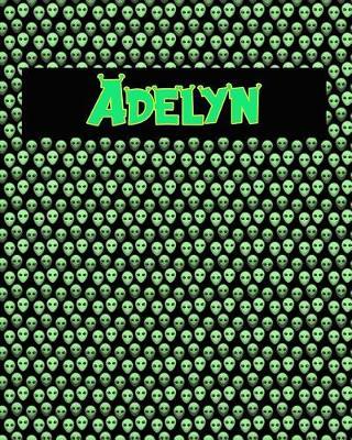 120 Page Handwriting Practice Book with Green Alien Cover Adelyn: Primary Grades Handwriting Book
