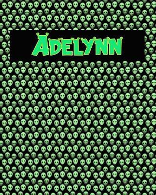 120 Page Handwriting Practice Book with Green Alien Cover Adelynn: Primary Grades Handwriting Book