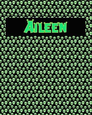 120 Page Handwriting Practice Book with Green Alien Cover Aileen: Primary Grades Handwriting Book