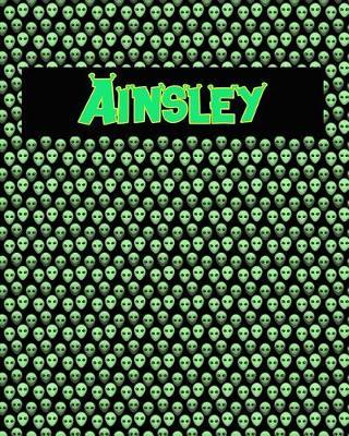 120 Page Handwriting Practice Book with Green Alien Cover Ainsley: Primary Grades Handwriting Book