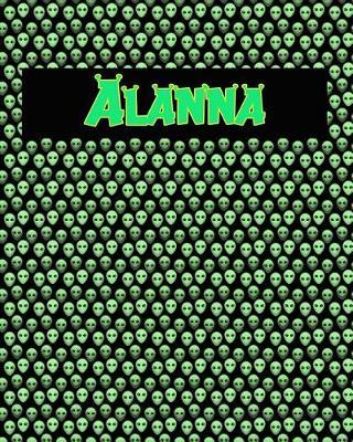 120 Page Handwriting Practice Book with Green Alien Cover Alanna: Primary Grades Handwriting Book