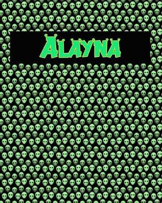 120 Page Handwriting Practice Book with Green Alien Cover Alayna: Primary Grades Handwriting Book
