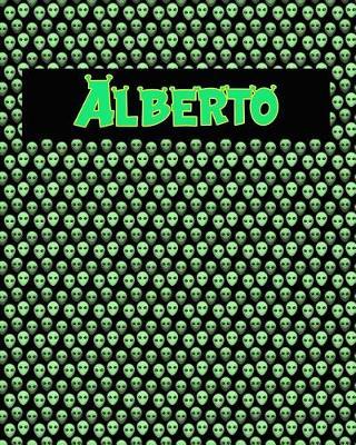120 Page Handwriting Practice Book with Green Alien Cover Alberto: Primary Grades Handwriting Book