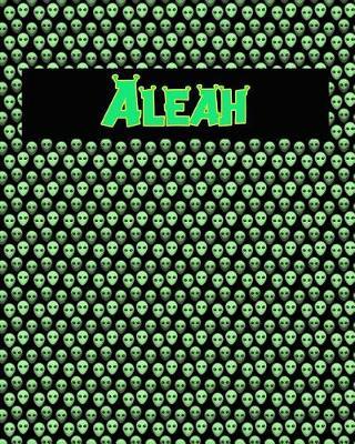 120 Page Handwriting Practice Book with Green Alien Cover Aleah: Primary Grades Handwriting Book