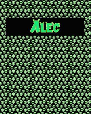 120 Page Handwriting Practice Book with Green Alien Cover Alec: Primary Grades Handwriting Book