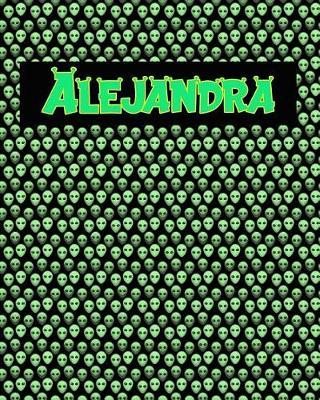 120 Page Handwriting Practice Book with Green Alien Cover Alejandra: Primary Grades Handwriting Book