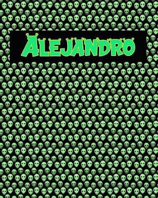 120 Page Handwriting Practice Book with Green Alien Cover Alejandro: Primary Grades Handwriting Book
