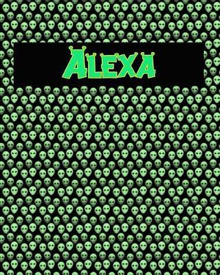 120 Page Handwriting Practice Book with Green Alien Cover Alexa: Primary Grades Handwriting Book
