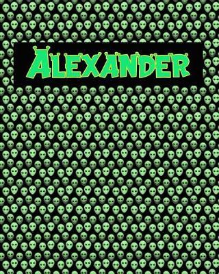 120 Page Handwriting Practice Book with Green Alien Cover Alexander: Primary Grades Handwriting Book