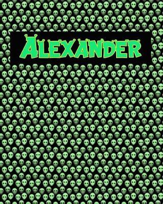 120 Page Handwriting Practice Book with Green Alien Cover Alexander: Primary Grades Handwriting Book