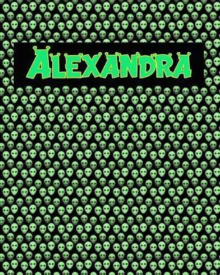 120 Page Handwriting Practice Book with Green Alien Cover Alexandra: Primary Grades Handwriting Book