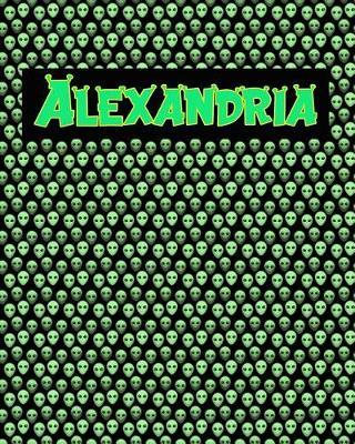 120 Page Handwriting Practice Book with Green Alien Cover Alexandria: Primary Grades Handwriting Book