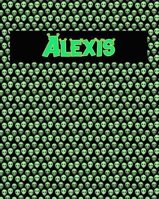 120 Page Handwriting Practice Book with Green Alien Cover Alexis: Primary Grades Handwriting Book