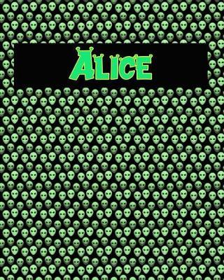 120 Page Handwriting Practice Book with Green Alien Cover Alice: Primary Grades Handwriting Book