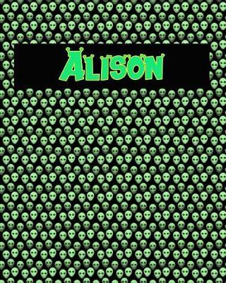 120 Page Handwriting Practice Book with Green Alien Cover Alison: Primary Grades Handwriting Book