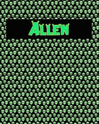 120 Page Handwriting Practice Book with Green Alien Cover Allen: Primary Grades Handwriting Book