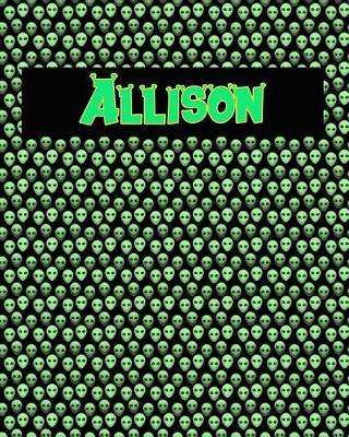 120 Page Handwriting Practice Book with Green Alien Cover Allison: Primary Grades Handwriting Book