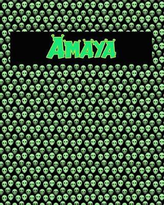 120 Page Handwriting Practice Book with Green Alien Cover Amaya: Primary Grades Handwriting Book
