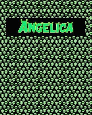 120 Page Handwriting Practice Book with Green Alien Cover Angelica: Primary Grades Handwriting Book