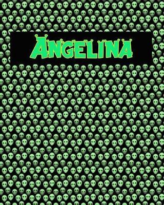 120 Page Handwriting Practice Book with Green Alien Cover Angelina: Primary Grades Handwriting Book
