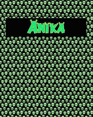 120 Page Handwriting Practice Book with Green Alien Cover Anika: Primary Grades Handwriting Book