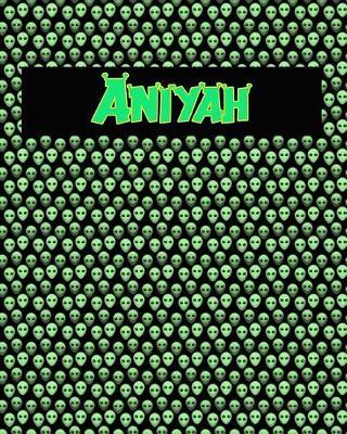 120 Page Handwriting Practice Book with Green Alien Cover Aniyah: Primary Grades Handwriting Book