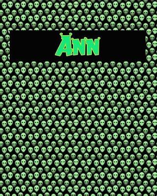 120 Page Handwriting Practice Book with Green Alien Cover Ann: Primary Grades Handwriting Book
