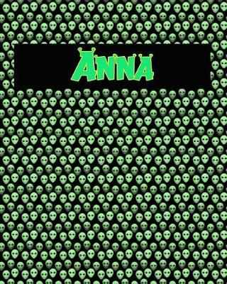 120 Page Handwriting Practice Book with Green Alien Cover Anna: Primary Grades Handwriting Book