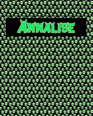 120 Page Handwriting Practice Book with Green Alien Cover Annalise: Primary Grades Handwriting Book