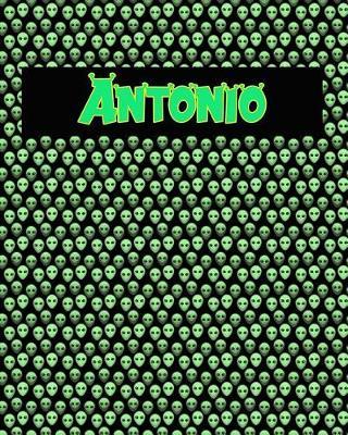 120 Page Handwriting Practice Book with Green Alien Cover Antonio: Primary Grades Handwriting Book