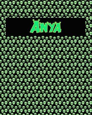 120 Page Handwriting Practice Book with Green Alien Cover Anya: Primary Grades Handwriting Book