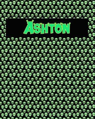 120 Page Handwriting Practice Book with Green Alien Cover Ashton: Primary Grades Handwriting Book