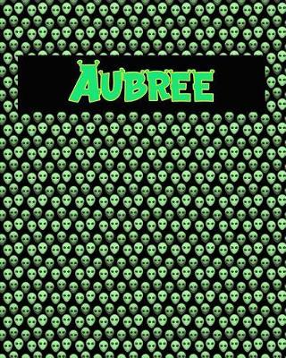 120 Page Handwriting Practice Book with Green Alien Cover Aubree: Primary Grades Handwriting Book
