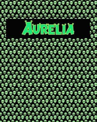 120 Page Handwriting Practice Book with Green Alien Cover Aurelia: Primary Grades Handwriting Book