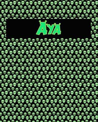 120 Page Handwriting Practice Book with Green Alien Cover Aya: Primary Grades Handwriting Book