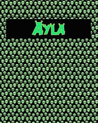 120 Page Handwriting Practice Book with Green Alien Cover Ayla: Primary Grades Handwriting Book